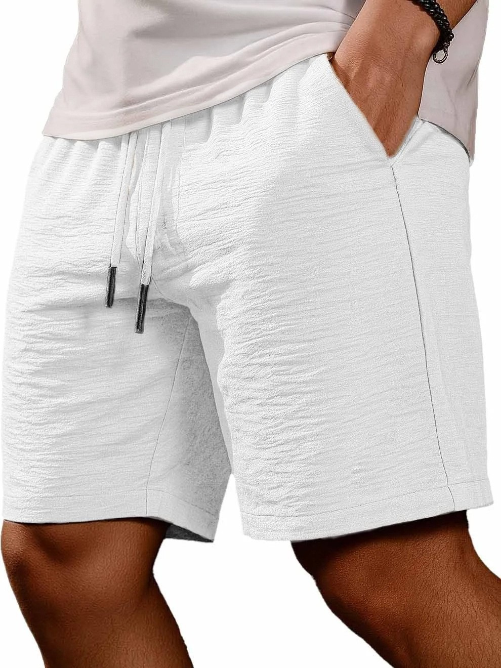 Mens Casual Summer Capri Pants Loose-fit