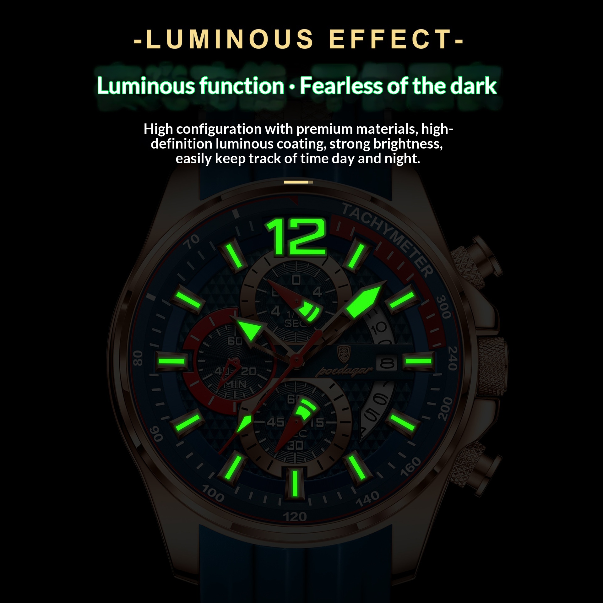 Mens Sports Watch Waterproof And Luminous