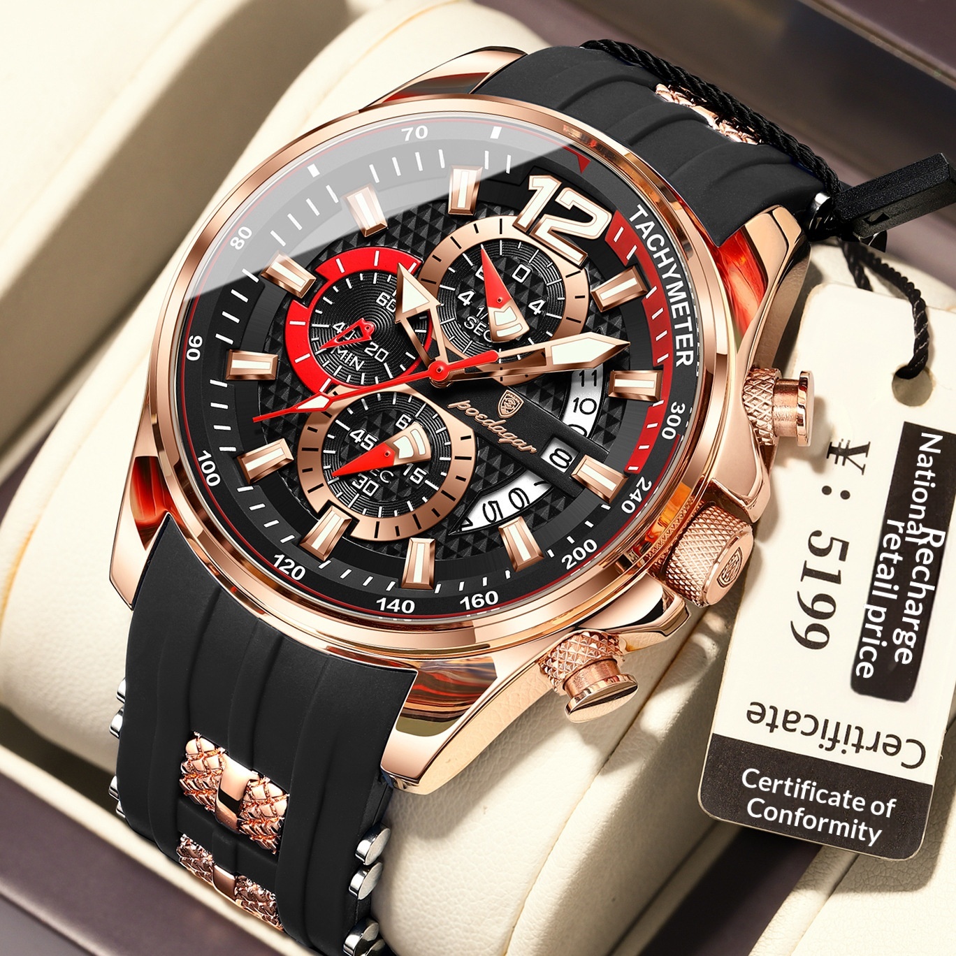Mens Sports Watch Waterproof And Luminous 3
