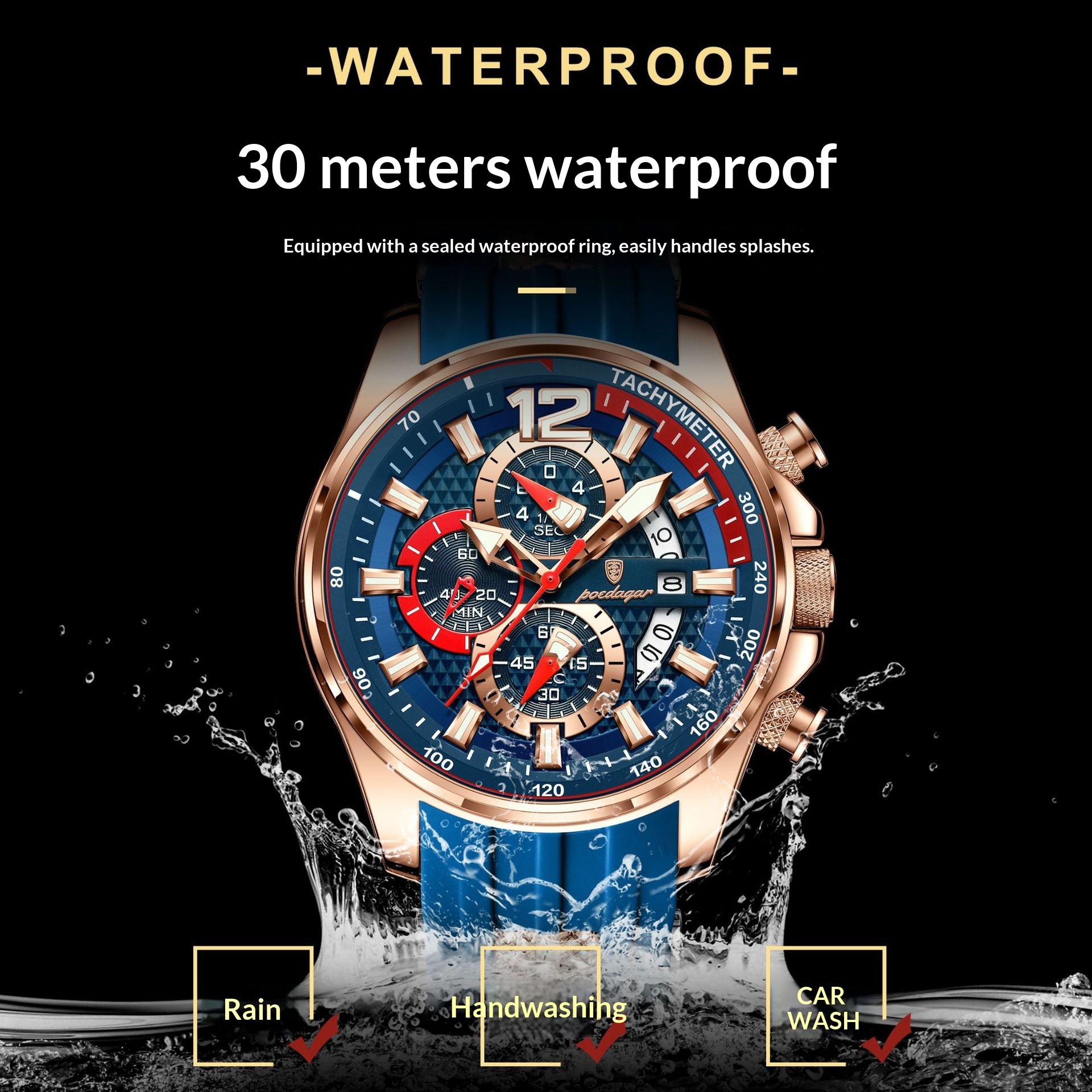 Mens Sports Watch Waterproof And Luminous 4