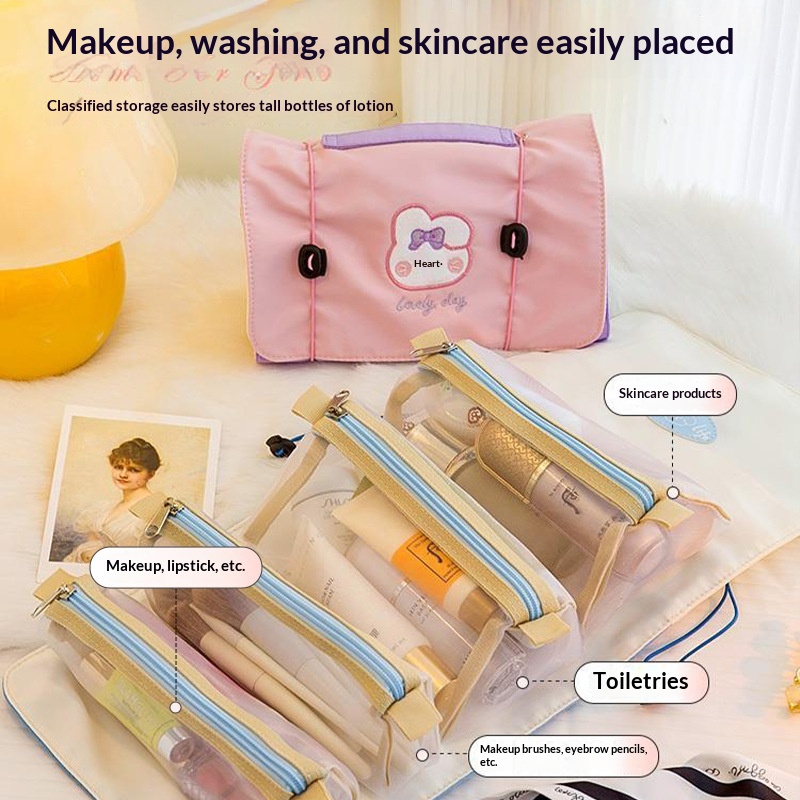 Large-capacity Four-in-one Makeup And Toiletries Bag