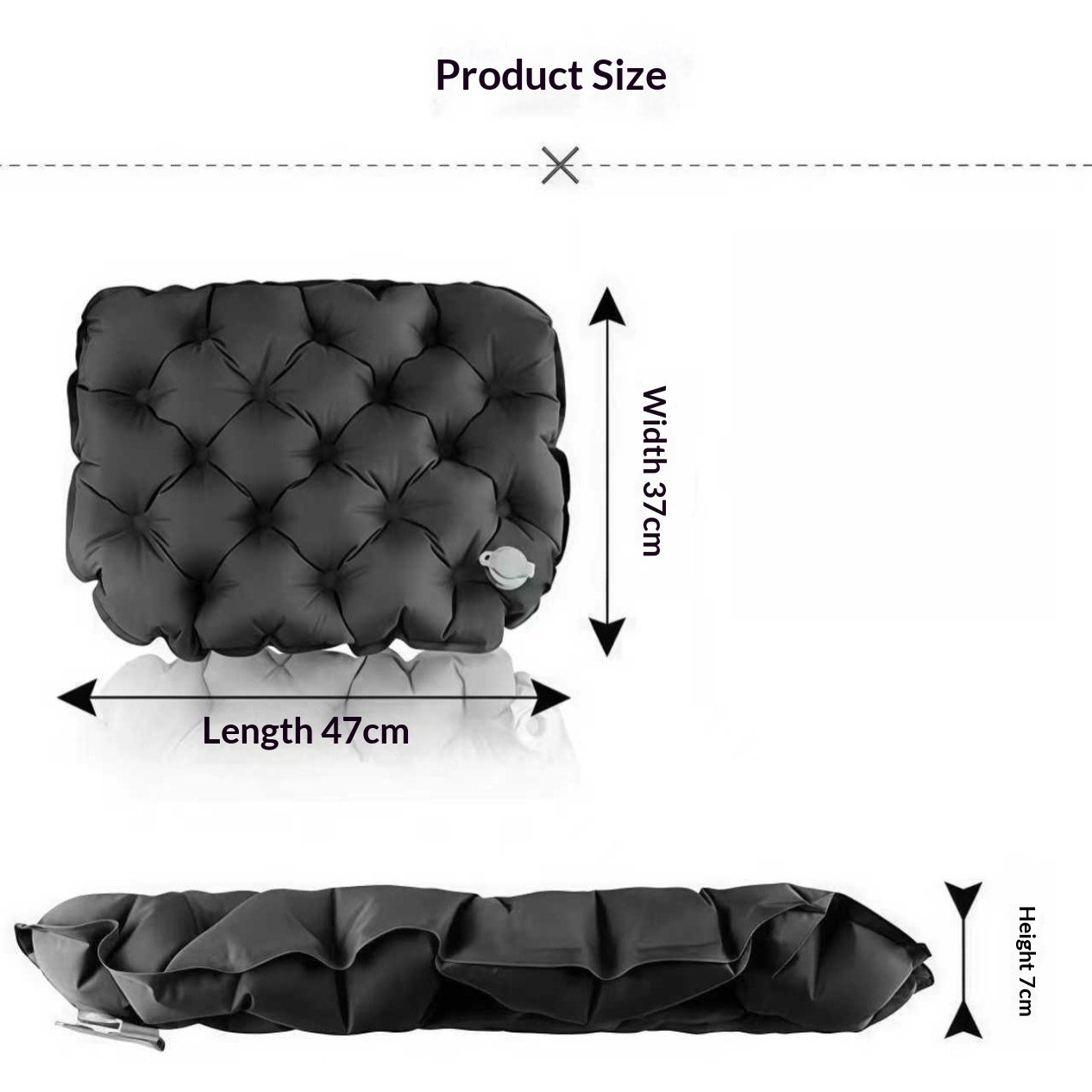 Outdoor Portable Camping Inflatable Seat Cushion 4