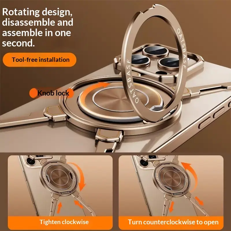 Magnetic Rotating Stand Protective Case Claw-style Shell
