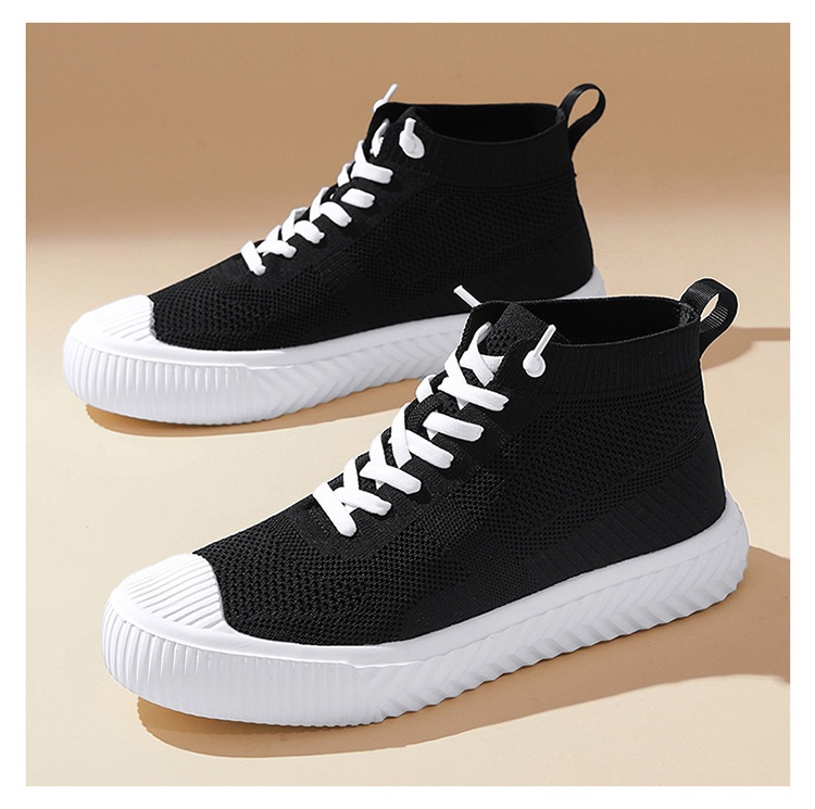 Unisex Flyknit High-Top Casual Sneakers — sole detail 8