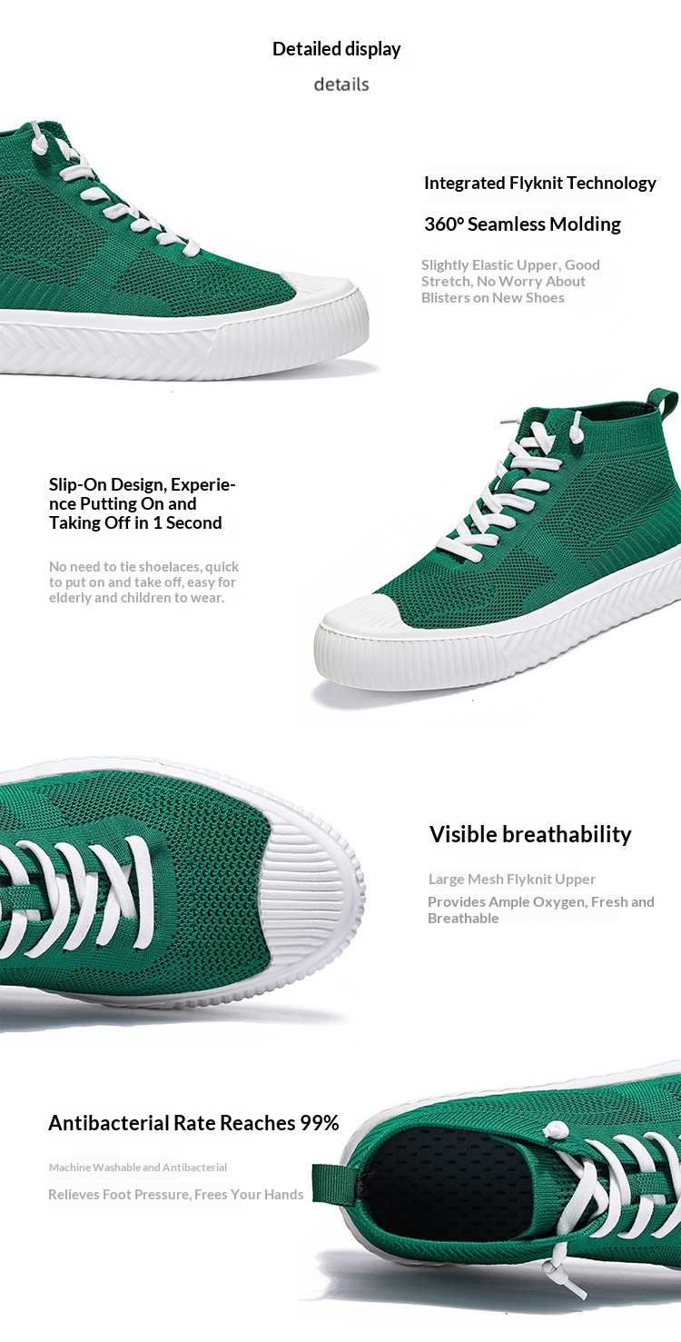Unisex Flyknit High-Top Casual Sneakers — detail view 16