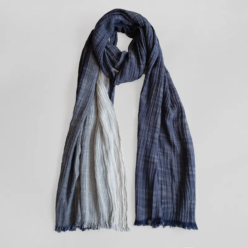 Vintage Long, Wide Solid-color Striped Shawl Scarf