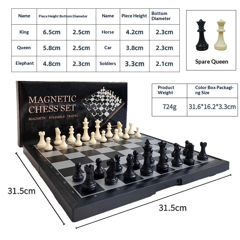 Cross-border Magnetic Chess Set Foldable