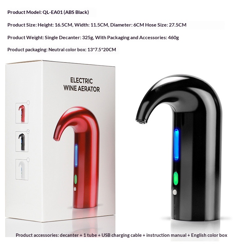 Electronic Wine Aerator Electric Red Wine Decanter 10