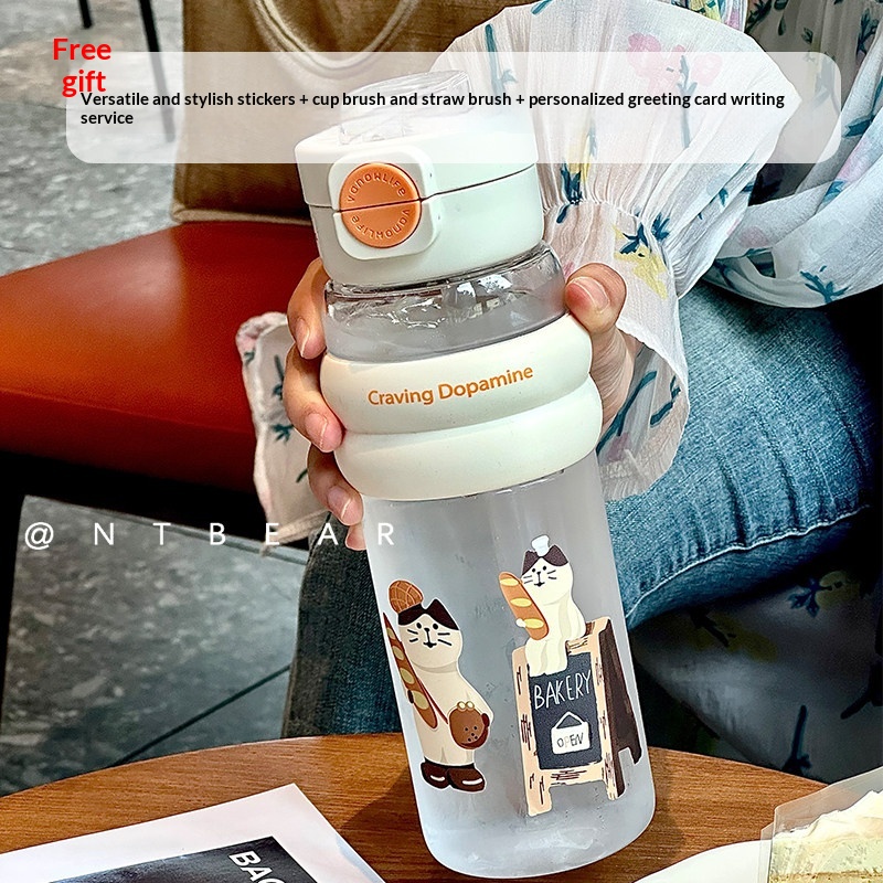 Large-capacity Sports Straw Water Bottle — foto 6