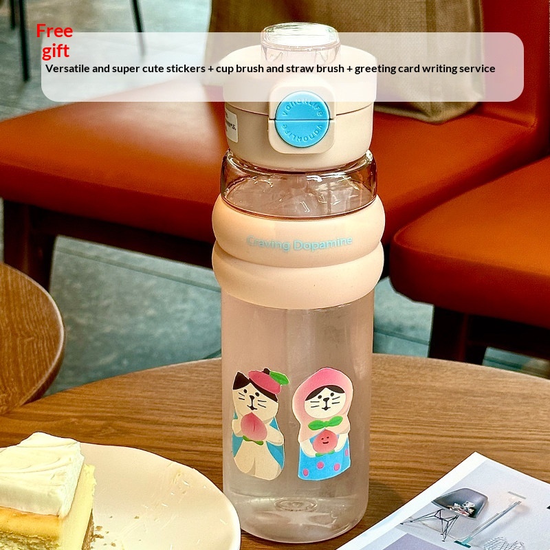 Large-capacity Sports Straw Water Bottle — foto 5