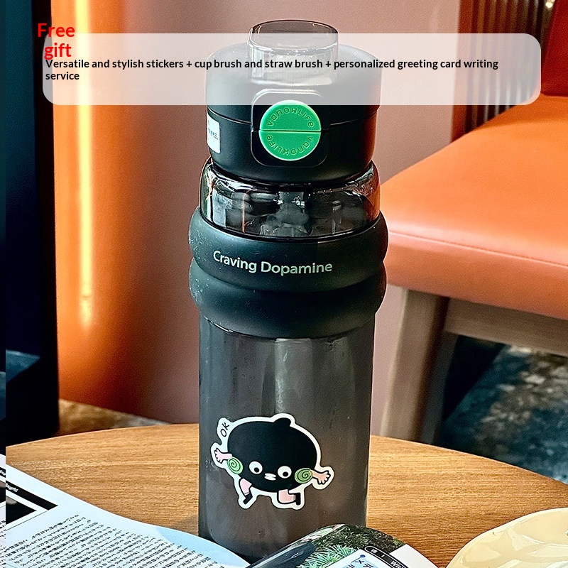 Large-capacity Sports Straw Water Bottle — foto 2