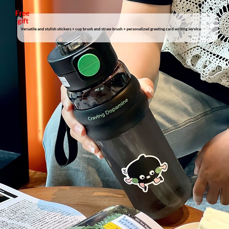 Large-capacity Sports Straw Water Bottle — foto 4