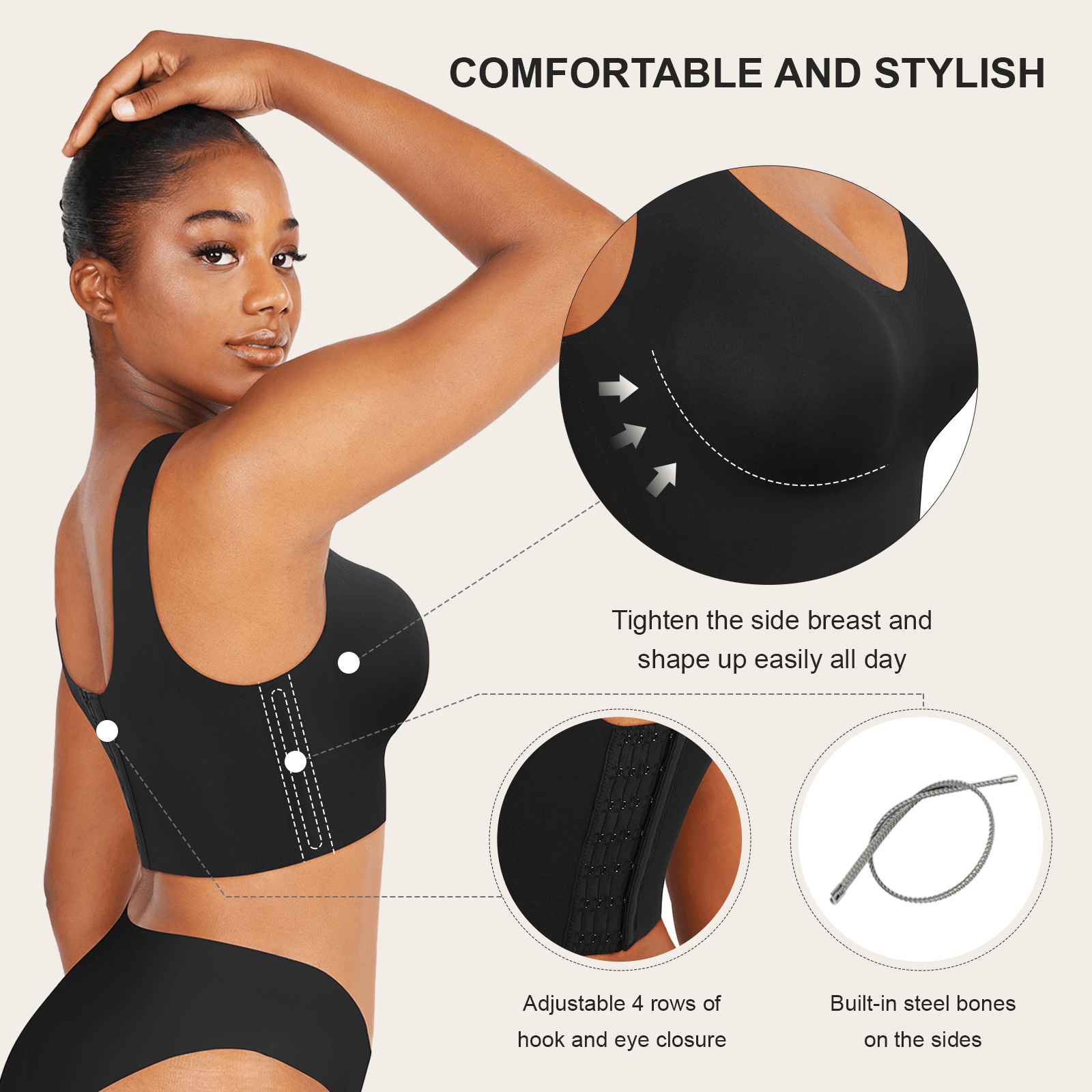 Nop-pad Sports Tank Top Bra Corrector