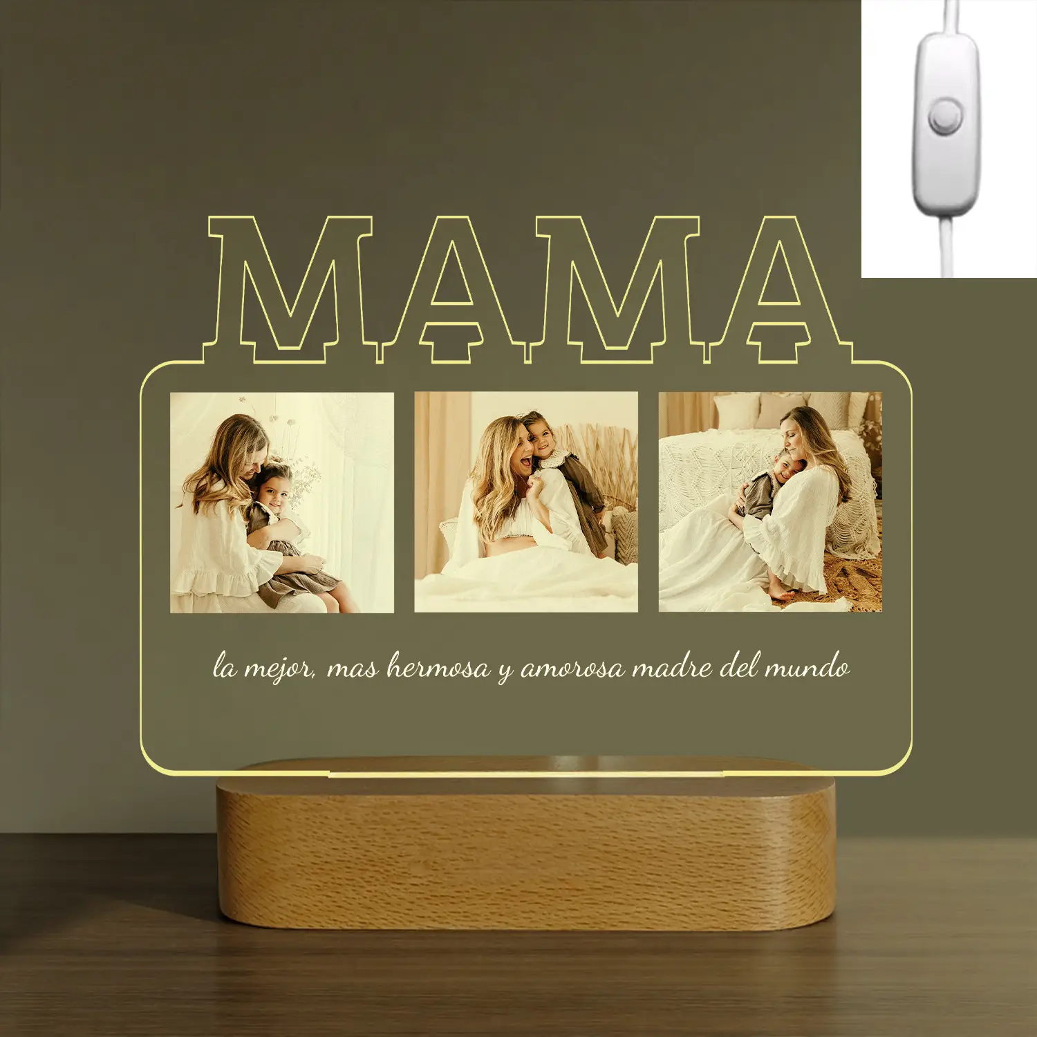 Creative Mother's Birthday Photo Customization Bedroom Bedside Lamp