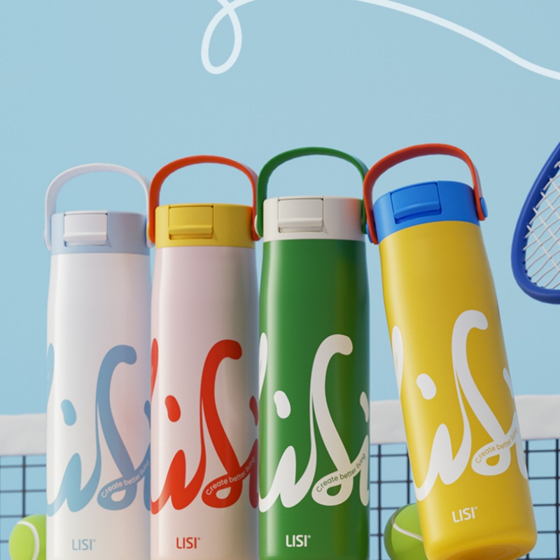 High-Capacity High-Style Sports Straw Water Bottle For Car Use