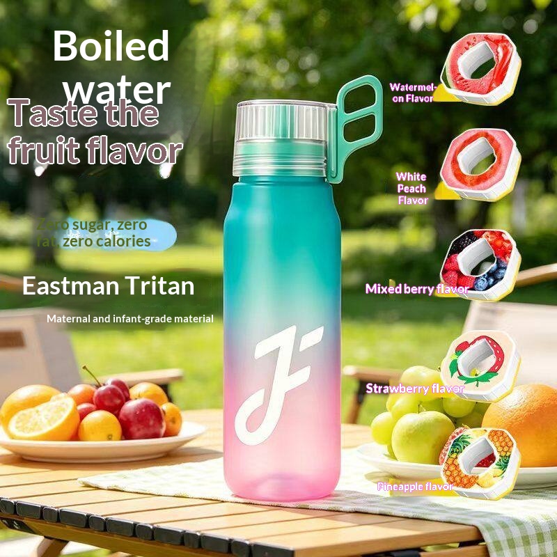 Outdoor Portable Large-capacity Water Bottle With A Straw