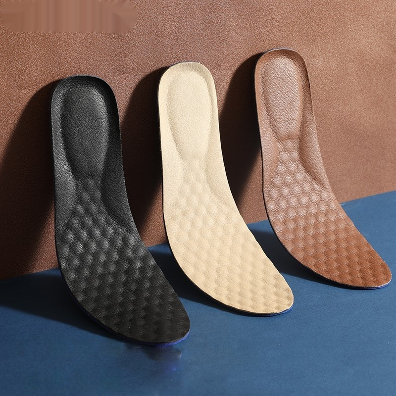 Leather Shoe Insoles Deodorizing Sweat-absorbing Breathable Odor-eliminating And Shock-absorbing For Sports
