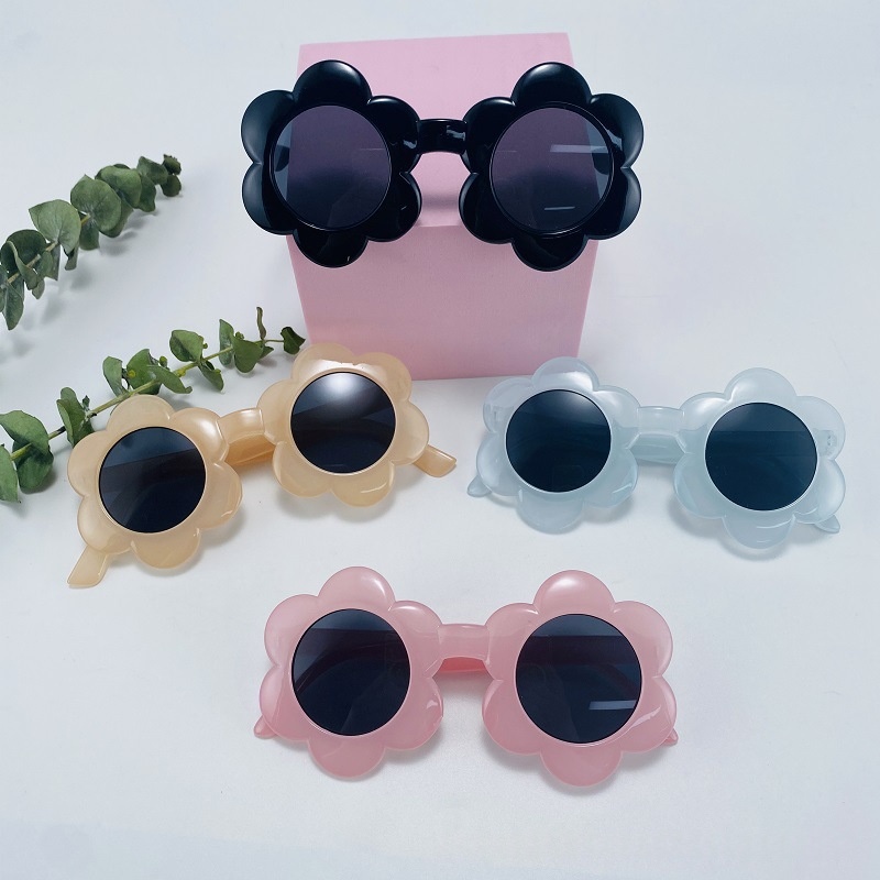 Kids Sunglasses Fashionable Flower-Decorated Baby Shades