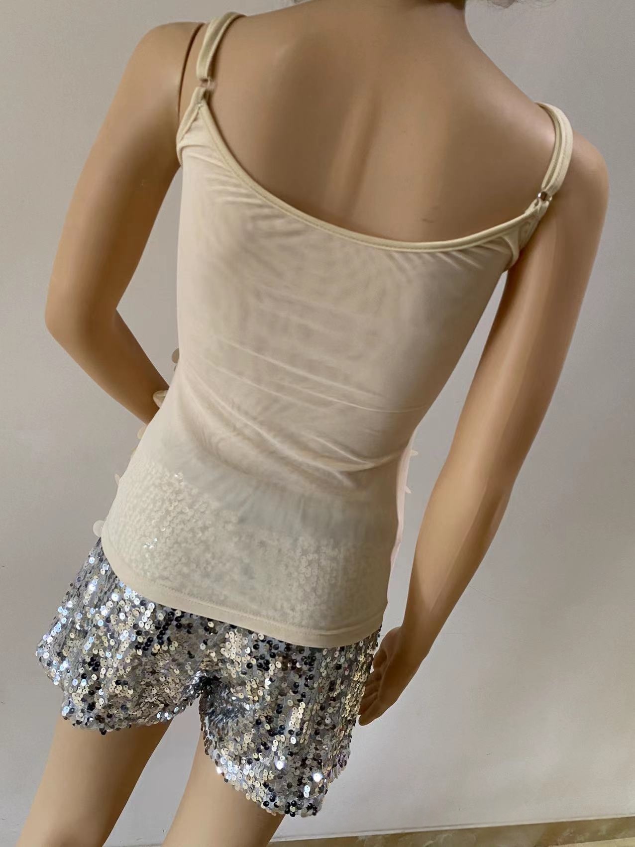 Fish-scale Sequins Sexy Casual Loose-fit Camisole 3