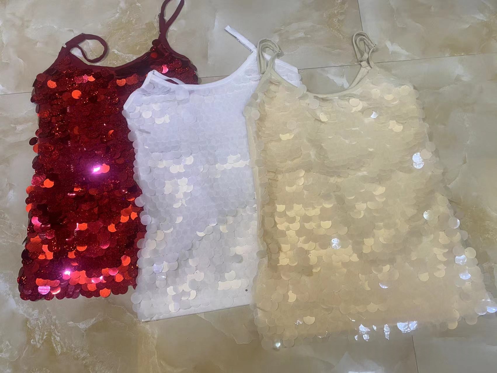 Fish-scale Sequins Sexy Casual Loose-fit Camisole 6