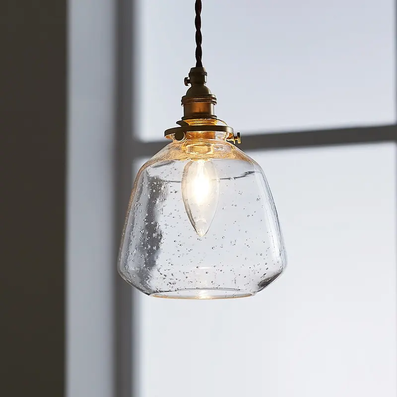 Retro Glass Minimalist Small Pendant Light