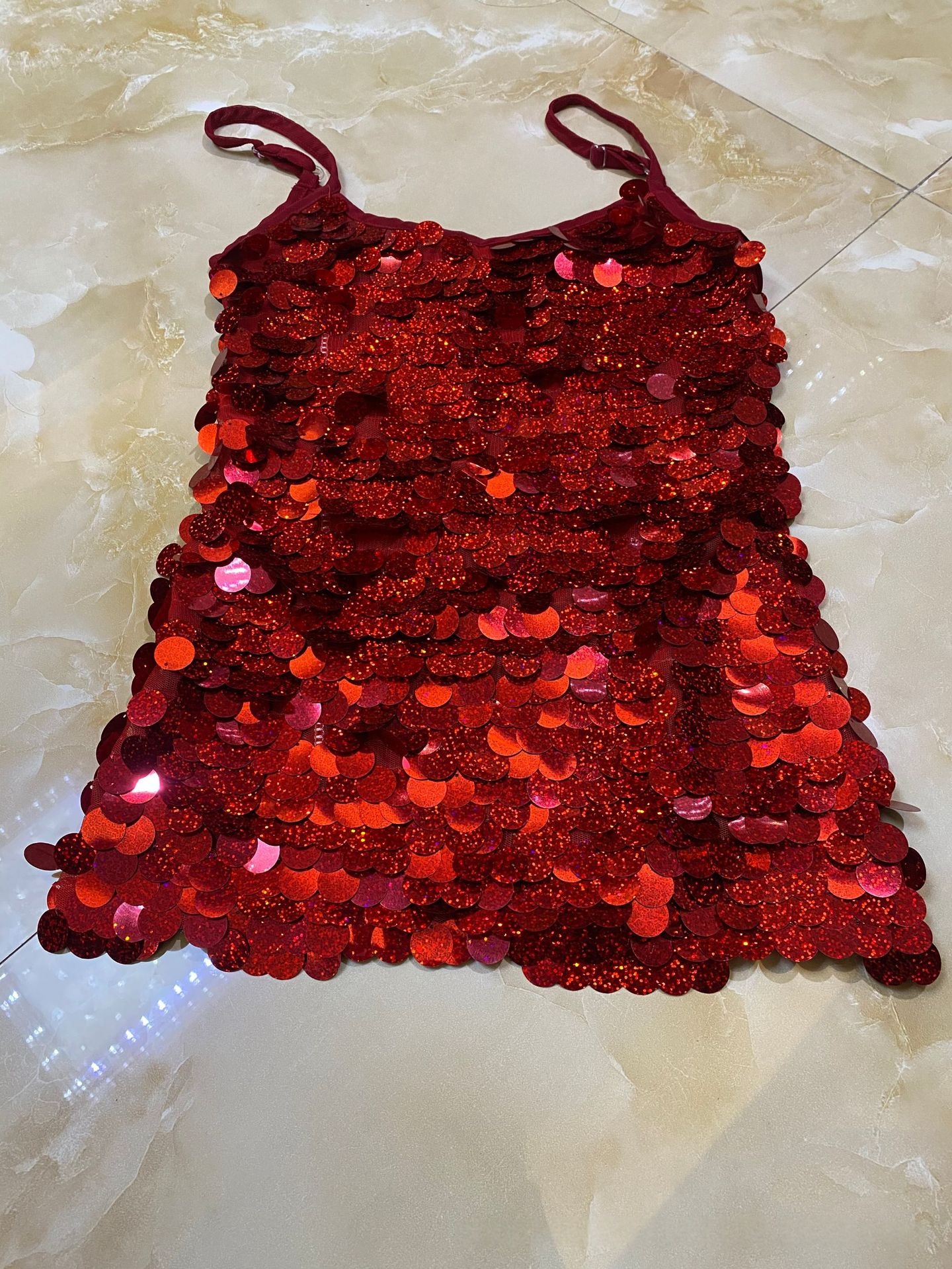 Fish-scale Sequins Sexy Casual Loose-fit Camisole 8