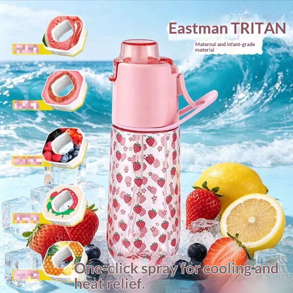 Tritan-material Summer Outdoor Spray-action Sports Water Bottle