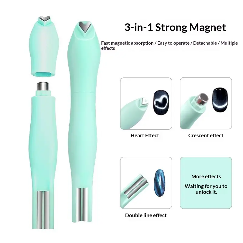 Loving-Heart Cat-Eye Detachable Multifunctional Nail Art Magnet