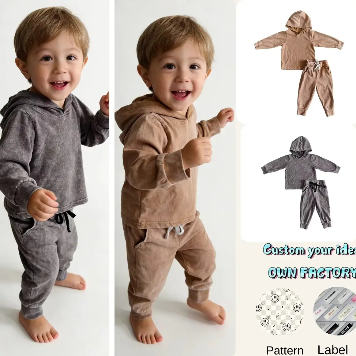 Fashionable And Versatile Long-sleeve Top And Trousers For Baby Boys