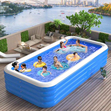 Portable Rectangular Pool For Outdoor And Wilderness Use