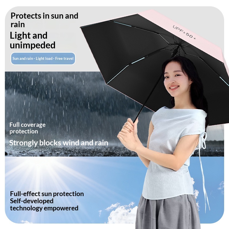 Flat Five-fold Umbrella Card Ultra-light Mini 5