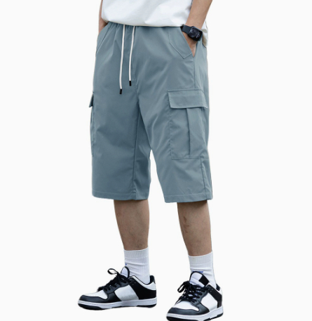 Mens Utility Shorts Five-point Length Solid Color Lightweight 5