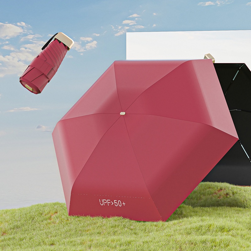 Flat Five-fold Umbrella Card Ultra-light Mini 14