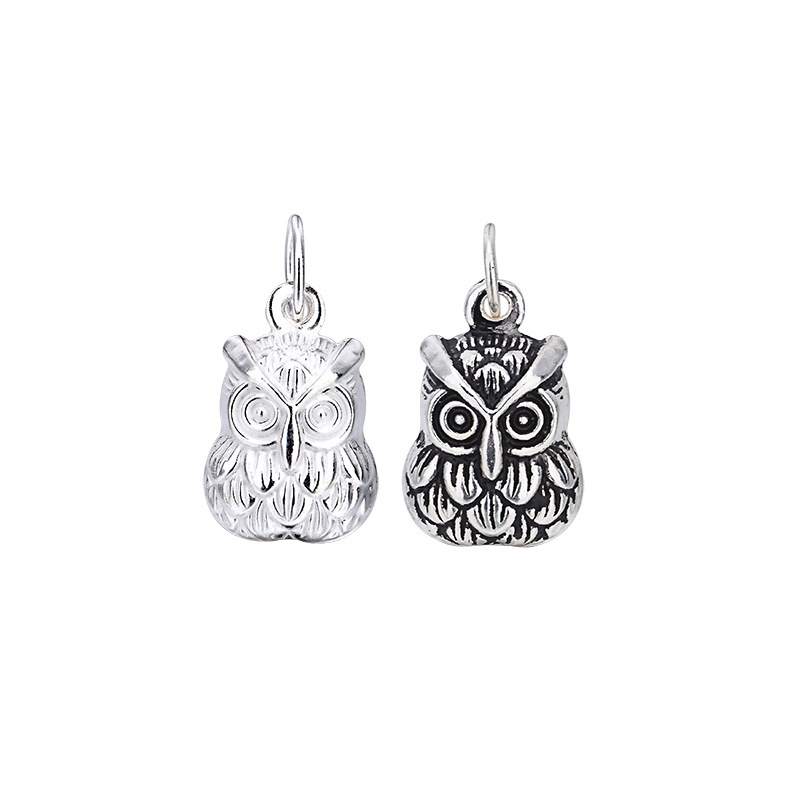 Sterling Silver Jewelry Pendant Cute Owl Pendant 5