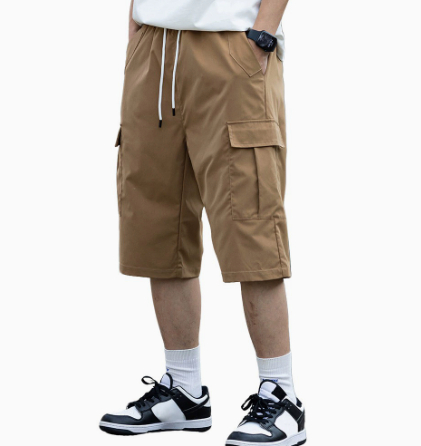 Mens Utility Shorts Five-point Length Solid Color Lightweight 10