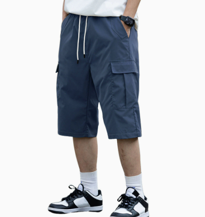 Mens Utility Shorts Five-point Length Solid Color Lightweight 8