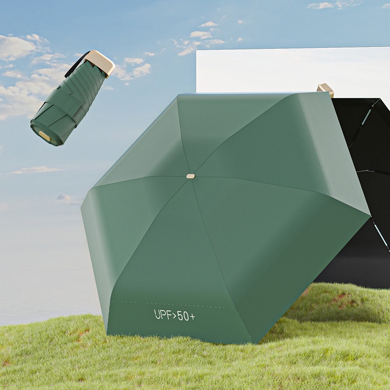Flat Five-fold Umbrella Card Ultra-light Mini 12