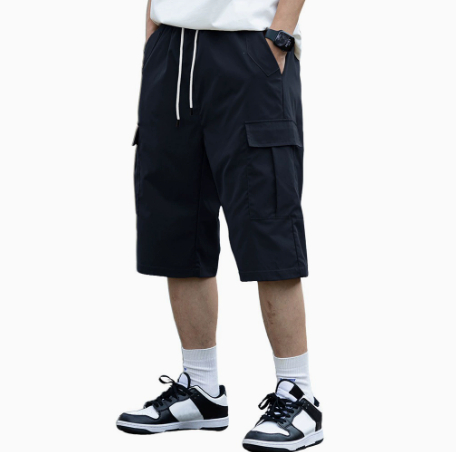 Mens Utility Shorts Five-point Length Solid Color Lightweight 14