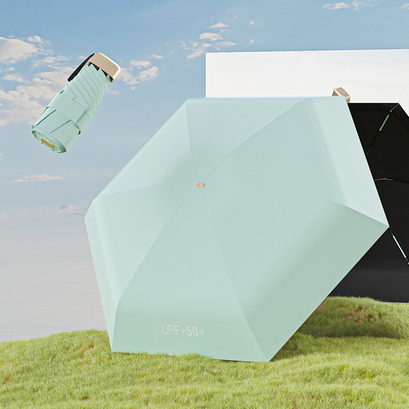 Flat Five-fold Umbrella Card Ultra-light Mini 9