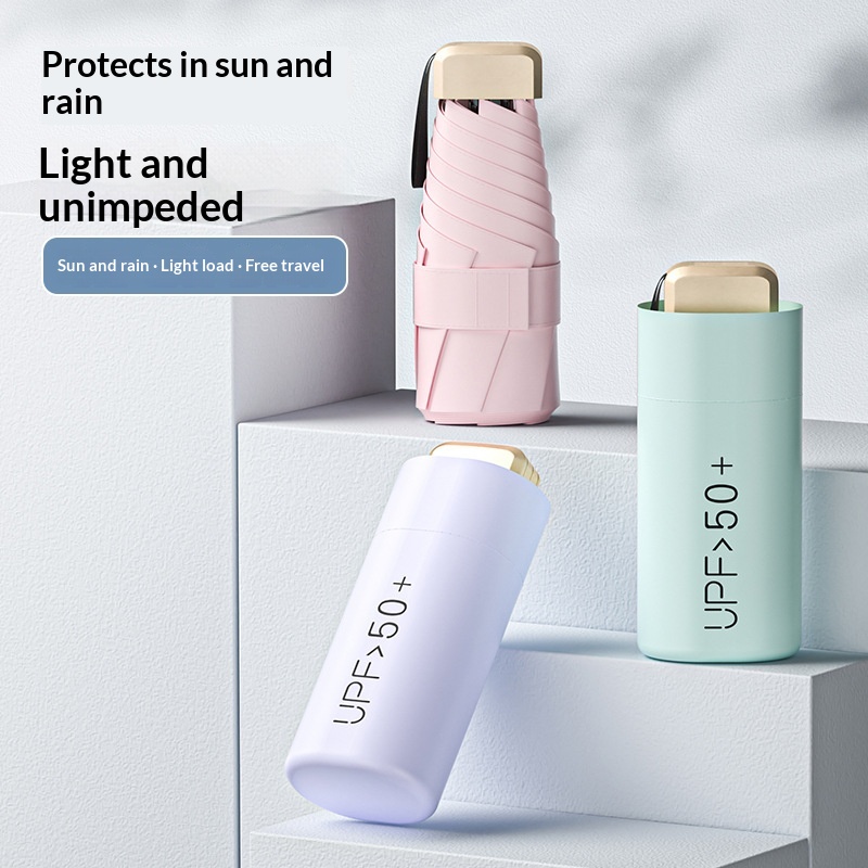 Flat Five-fold Umbrella Card Ultra-light Mini
