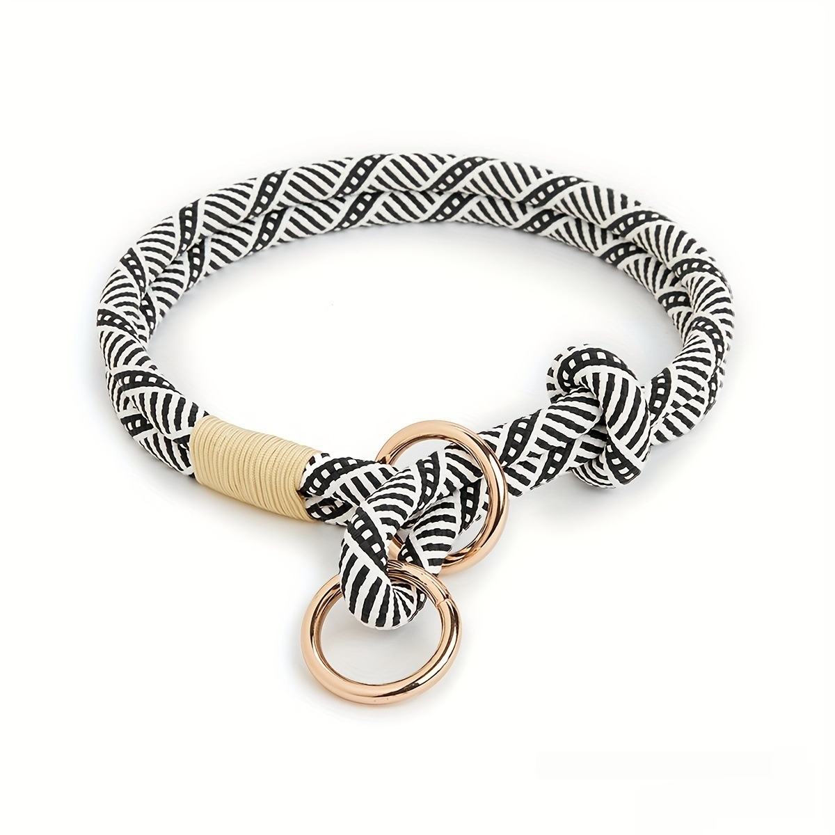 Small Dog Anti-Strangle Stainless Steel Double-Ring Collar Wave