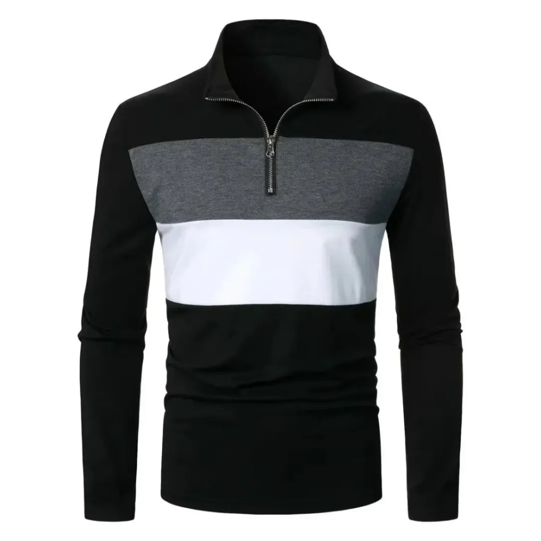 Mens Loose-fit Casual Long-sleeve Top