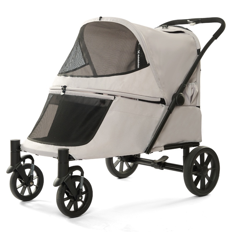 Foldable Covered Pet Stroller With Ramp For Senior Cats And Small Dogs With Mobility Issues — foto 5