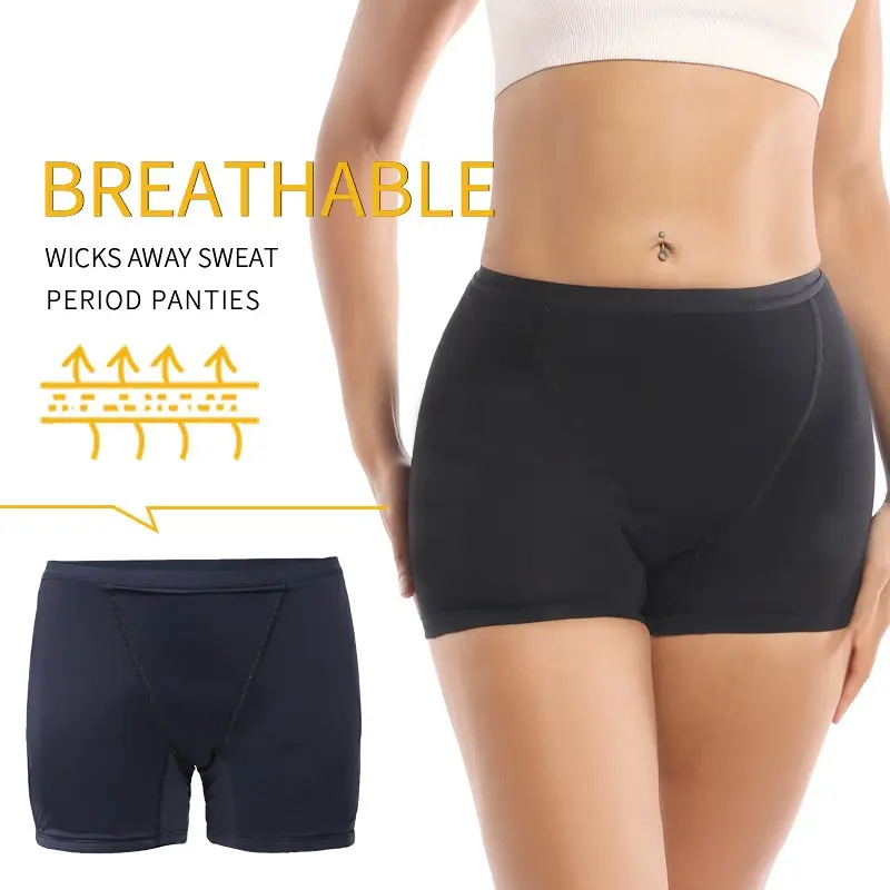 Womens Athletic Boxer Briefs High-waisted