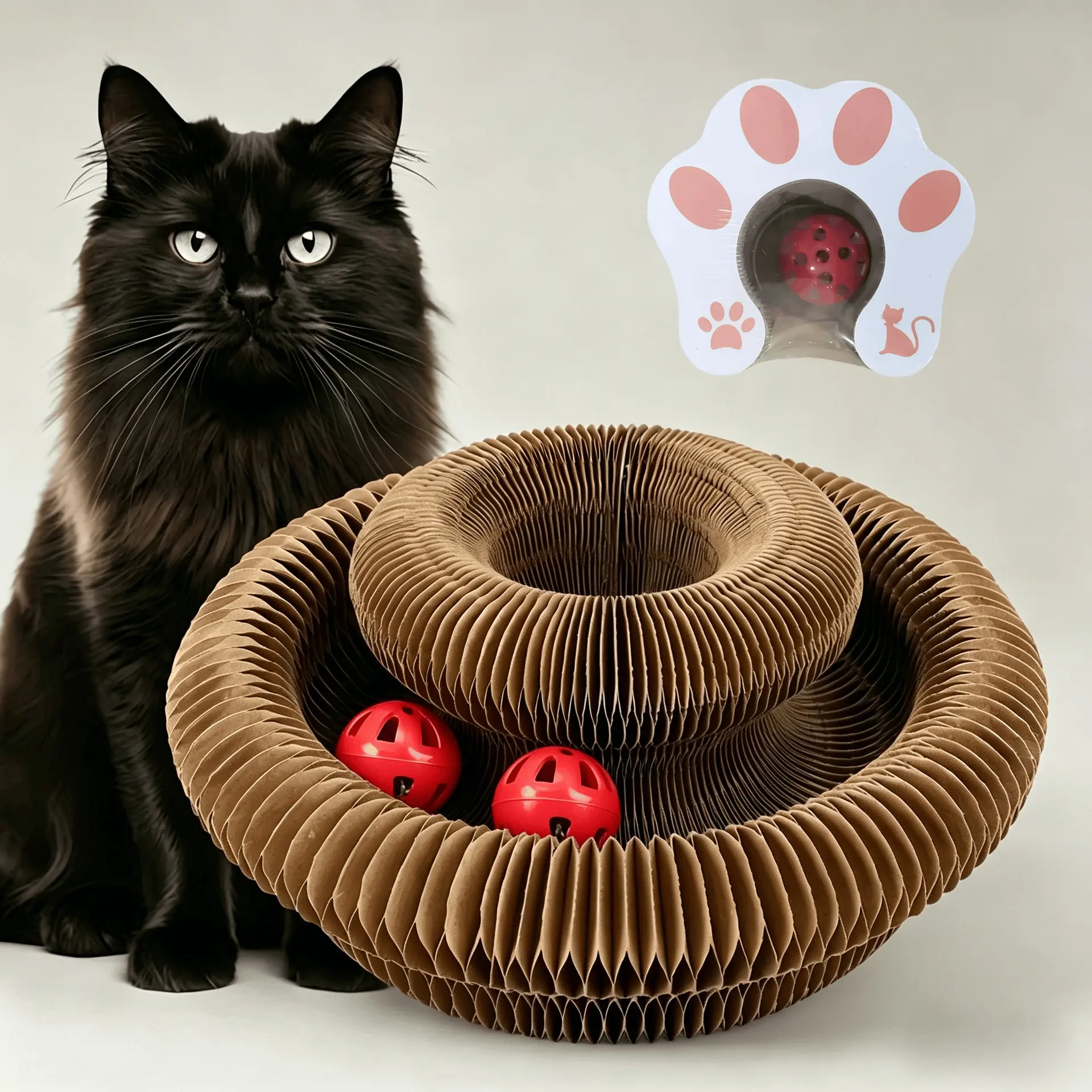 Cat Scratching Post With Magnetic AttachmentsVersatile Corrugated