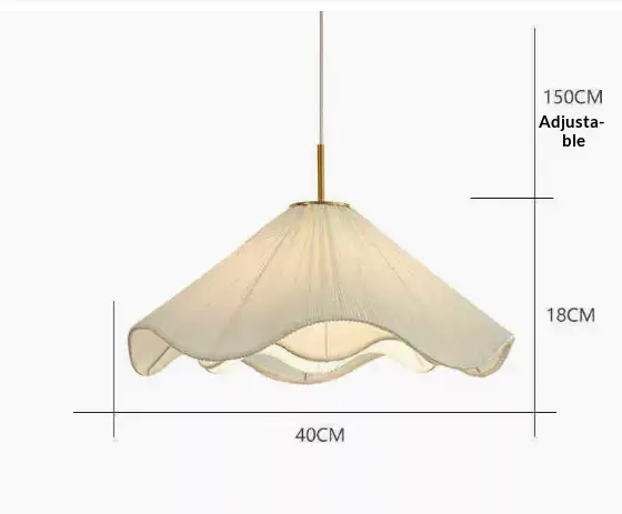 Bedroom Light Yarn Petal Chandelier Living Room Study Fabric Lamp
