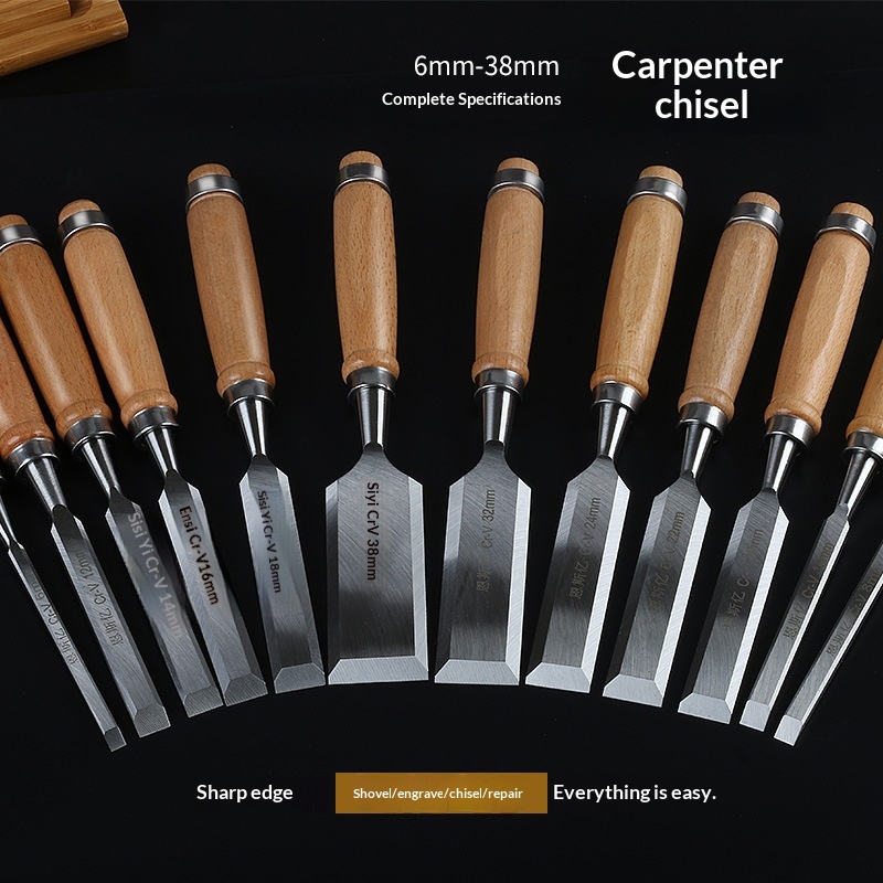 Flat Chisel Flat Adze Flat ShovelChisel Knife Woodworking Tool Set