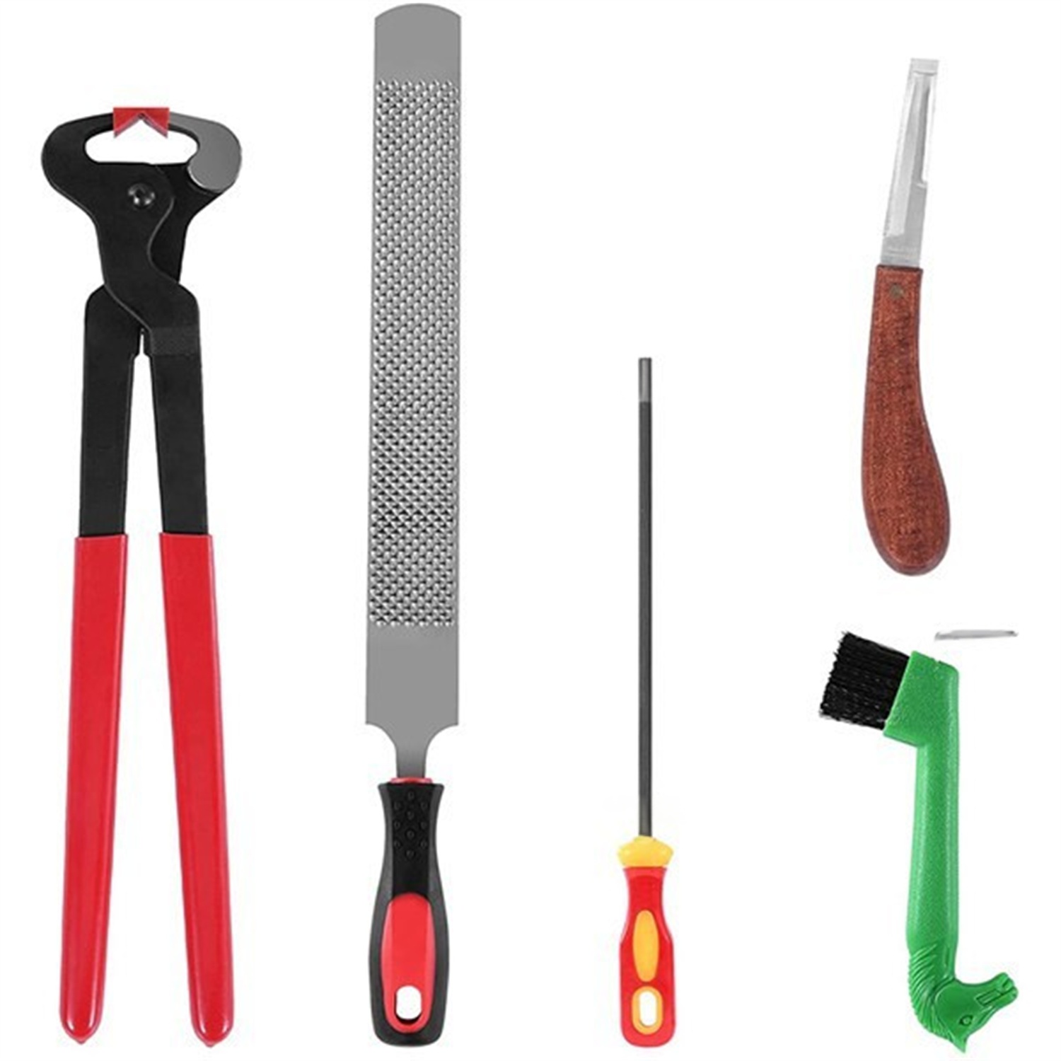 Horseshoe Trimming Tool Set - 6-Piece Professional Hoof Care Kit for Farrier Maintenance and Grooming — image 1