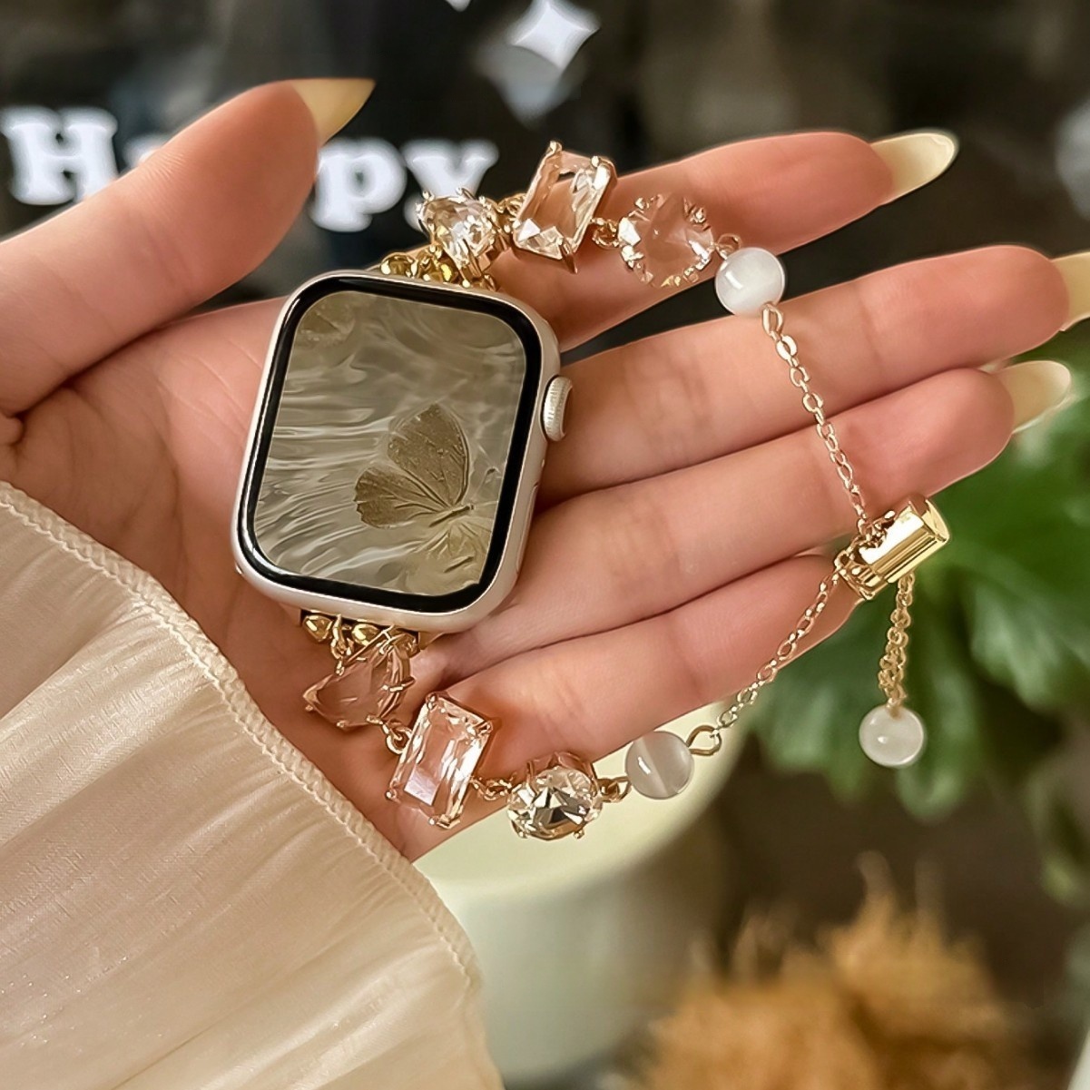 New Gemstone Chain Watch Strap