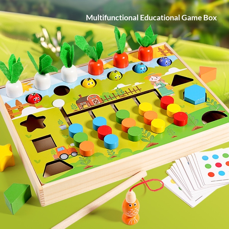 Educational Wooden Fishing Block Game Toy For Kids Builds Hands-On Skills And Brainpower